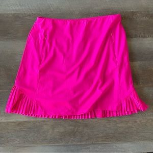 Tail White Label Petunia Skort, Pleated, Hot Pink, Size Medium
